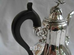 Antique French Sterling Silver Coffee, Tea Pot, Louis XV Style, Middle Century