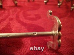 Antique French Sterling Silver Minerva Knife Rests Holders 509 grams 19th C