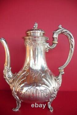 Antique French Sterling Silver Minerva Teapot Louis XV Style 661 grs Early 19thC