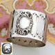 Antique French Sterling Silver Napkin Ring, Louis Xvi Or Rococo Pattern