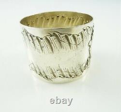 Antique French Sterling Silver Napkin Ring, Rococo Louis XV Style