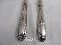 Antique French Sterling Silver Salad Serving Set Louis XV Style
