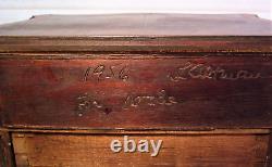 Antique French Style Wood Miniature Chest Tea Caddy