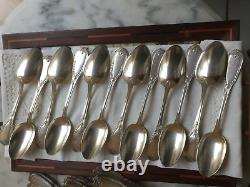 Antique French Torch & Swan Wings Empire St. Louis Ravinet Silverplate Flatware