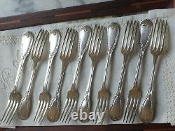 Antique French Torch & Swan Wings Empire St. Louis Ravinet Silverplate Flatware