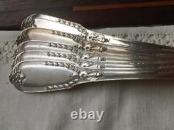 Antique French Torch & Swan Wings Empire St. Louis Ravinet Silverplate Flatware