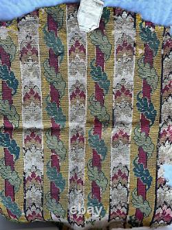 Antique French Victorian Tapestry for armchair Louis XVI Design with its tag