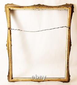 Antique Gold Gilt Frame 16x20 Italian Ornate French Louis XV Rococo Style Gesso