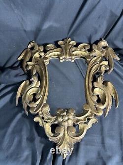 Antique ITALIAN French GUILT WOOD MIRROR DECOR Louis Baroque 20With23H