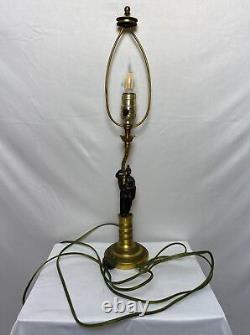 Antique Late 18th Early 19th c. French Louis XVI Bronze Candlestick Lamp