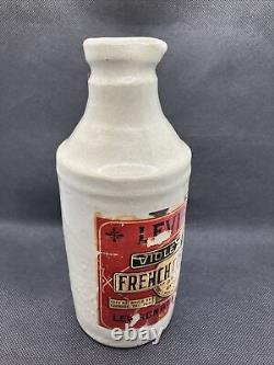Antique Levison & Blythe St. Louis French Copying Ink Bottle Crock Stoneware RR