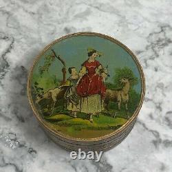 Antique Louis Philippe Era French Color Litho Confiserie Candy Box