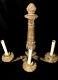 Antique Louis Xiv French Huge Wooden 3 Arm Candle Wall Sconce Hand Carved 28.5h