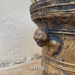 Antique Louis XIV Period French Bronze Mortar 17th Century Dated 1671 02112213