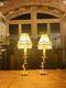 Antique Louis Xv Style Bedside Lamps, Pair Table Lamps, French Ormolu Bronze