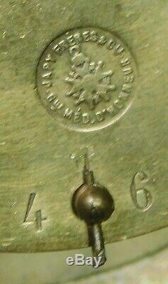 Antique Louis XVI French Cartel Clock Japy Freres Gilt Bronze Brass 1880 ORNATE