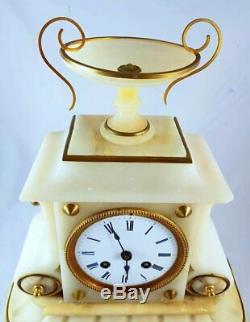 Antique Louis XVI French mantel clock pendulum chimes Samuel Marti