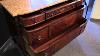 Antique Louis Xvi Inlaid Walnut And Rosewood Marble Top Commode
