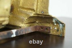 Antique Louis XVI Style French Gilt Bronze Chenets & Fender Andiron Adjustable