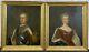 Antique Pair 18th C. French Portraits King Louis Xv In Armor & Queen, Christies