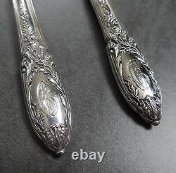 Antique Puiforcat French Sterling Silver Cutlery Serving Set Rocaille Louis XVI