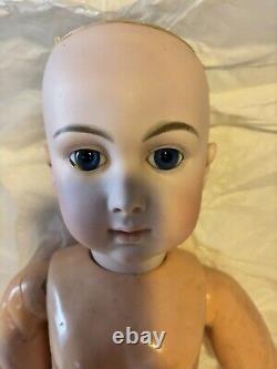 Antique RARE 27 Long Face Jumeau, Bebe TRISTE 1880 SIZE 14 By CARRIER-BELLEUSE