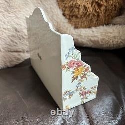 Antique Sarreguemines Louis XV Letter Holder Floral French Faience 1890 France