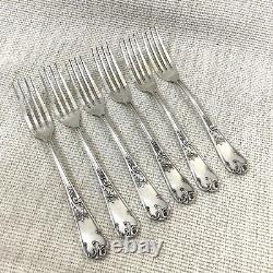 Antique Silver Plated Table Forks Cutlery Set French Marly Rocaille Louis XIV