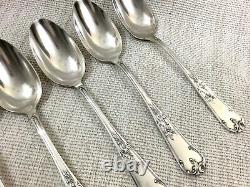 Antique Silver Plated Table Spoons Cutlery Set French Marly Rocaille Louis XIV