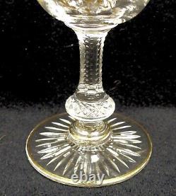 Antique St Louis Crystal MASSENET GOLD Set of 6 French Cocktail Liquor Glasses