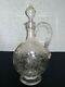 Antique St Louis Or Baccarat Engraved Crystal French Decanter 8