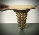 Antique Vintage French. Demi-lune Console Table, Louis Xvi Style. Gilded Gesso