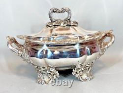 Antique elegant 19th Century French Louis XVI Silver-Plated Lidded Coupe Bowl