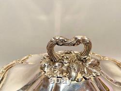 Antique elegant 19th Century French Louis XVI Silver-Plated Lidded Coupe Bowl