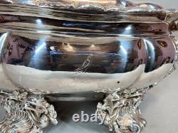 Antique elegant 19th Century French Louis XVI Silver-Plated Lidded Coupe Bowl