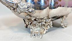 Antique elegant 19th Century French Louis XVI Silver-Plated Lidded Coupe Bowl