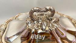 Antique elegant 19th Century French Louis XVI Silver-Plated Lidded Coupe Bowl