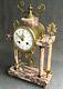 Antique French 19th Century Clock Marble And Bronze Louis Xvi Style Working
