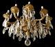 Antique French Louis Xv Style Bronze And Glass Chandelier. Aa 1493