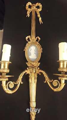 Antique french Louis XV style pair of sconces. AA 1505