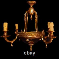 Antique french bronze Louis XV style chandelier. AA 1156