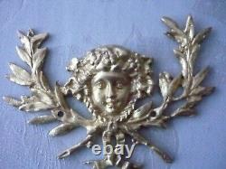 Antique french furniture head ornament set 19thcentury gilded bronze Louis XVI