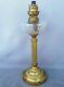 Antique French Oil Lamp Made Of Bronze And Glass Signed 19th Century Louis Xvi