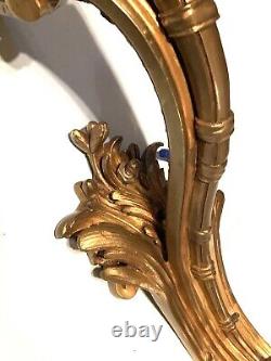 Antique-herni Vian-french-rococo-louis Xv-gilt Bronze-sconce-original Globe