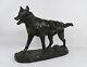 Antoine-louis Barye (french, 1795-1875) Antique Bronze Figure Of A Walking Wolf