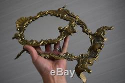Art deco, French stand mirror, bronze frame, Style Louis XV
