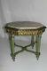 Authentic French Louis Xvi Style Hand Painted Side Table, Marble Insert, C. 19th