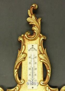 BAROMETER LOUIS XV STYLE BRONZE FRENCH ANTIQUE Functional