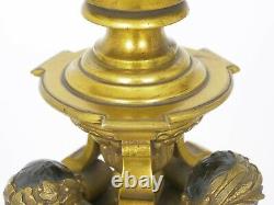 BRONZE FIGURAL LAMP French Louis XVI Antique Sculpture Table Lamp c. 1870s