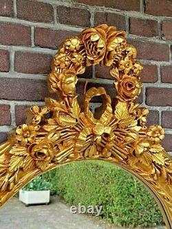 Baroque/French Louis XVI-Style Oval Wall Mirror Made When Ordered